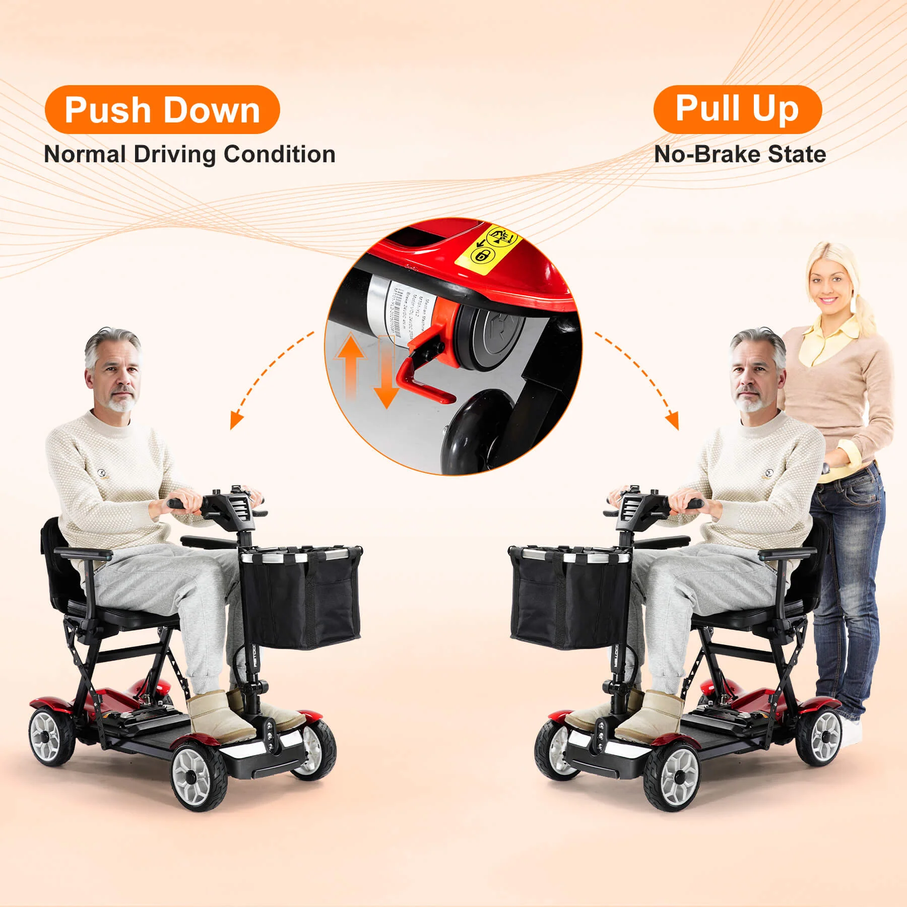 25-Mile All-Terrain Power Mobility Scooter for Seniors with 300lbs Capacity & 3-Second Fold, Ultralight 45lbs - Image 13