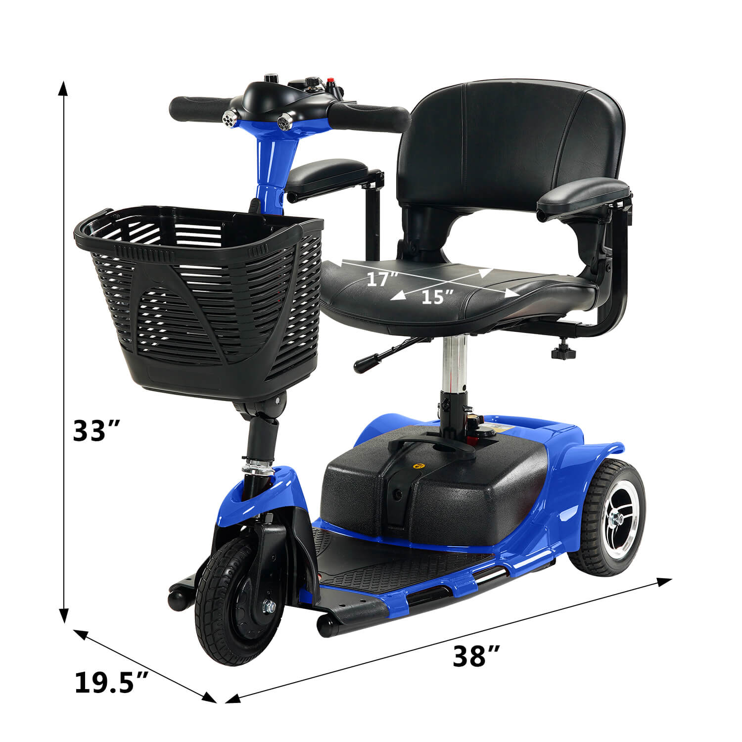 3 Wheel Mobility Scooter, Electric Senior Scooters, Foldable and Compact for Adult Travel - Image 6