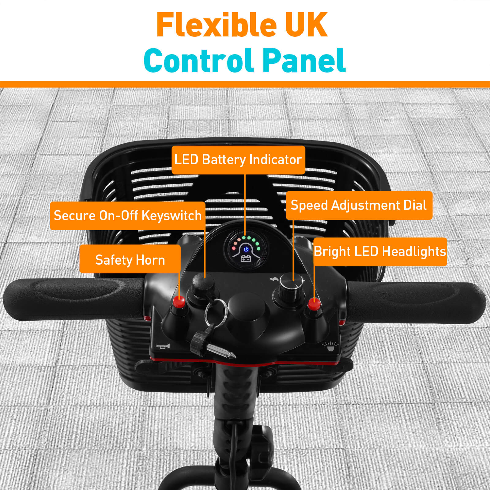 4-Wheel Electric Mobility Scooter for Seniors, Portable, Collapsible and Compact for Travel - Image 13
