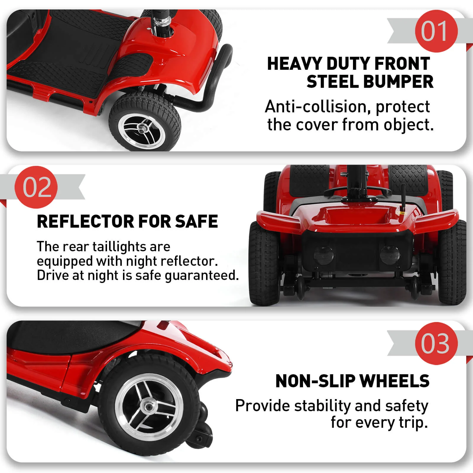 4-Wheel Electric Mobility Scooter for Seniors, Portable, Collapsible and Compact for Travel - Image 14