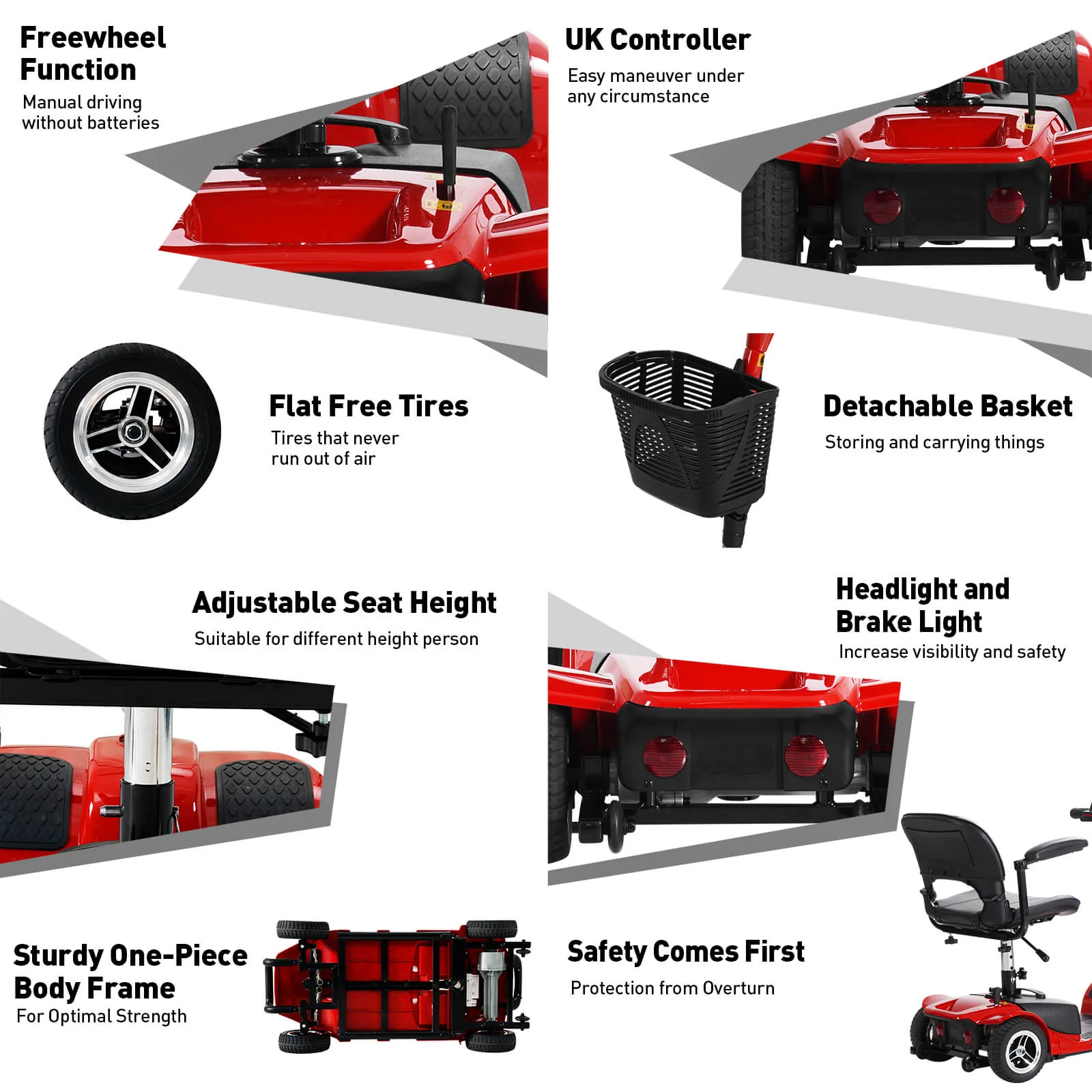 4-Wheel Electric Mobility Scooter for Seniors, Portable, Collapsible and Compact for Travel - Image 15
