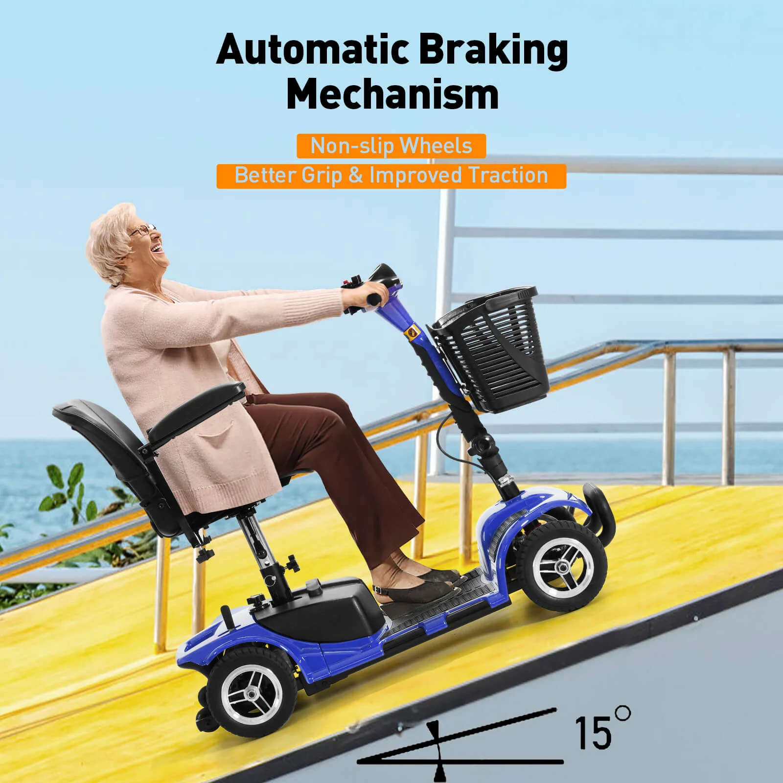 4-Wheel Electric Mobility Scooter for Seniors, Portable, Collapsible and Compact for Travel - Image 18