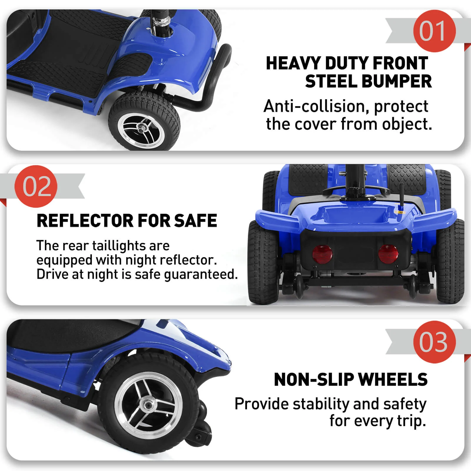4-Wheel Electric Mobility Scooter for Seniors, Portable, Collapsible and Compact for Travel - Image 29