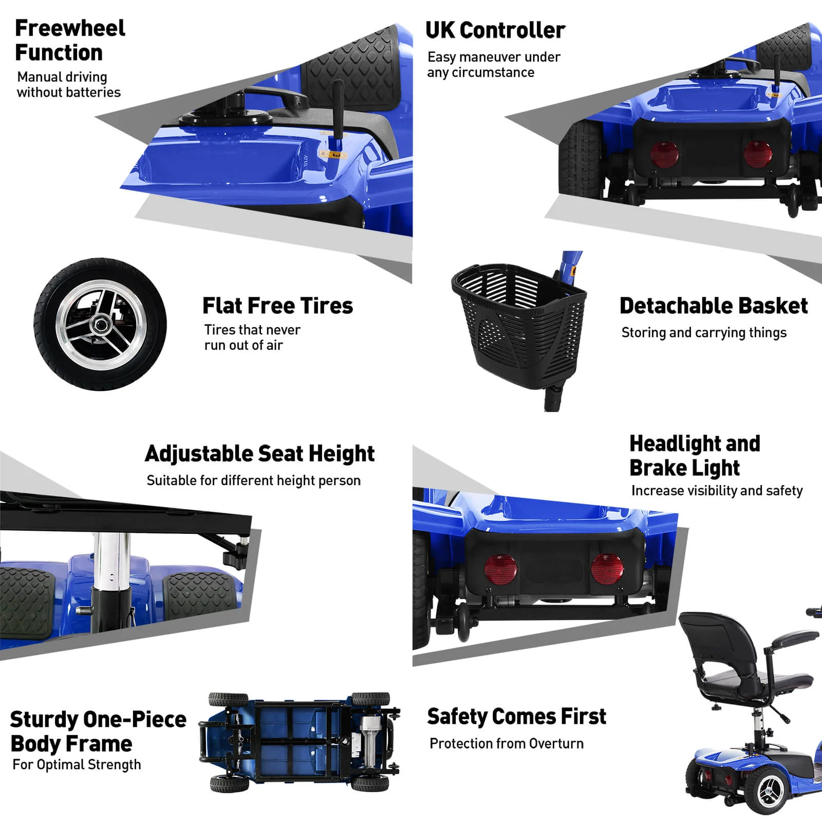 4-Wheel Electric Mobility Scooter for Seniors, Portable, Collapsible and Compact for Travel - Image 30