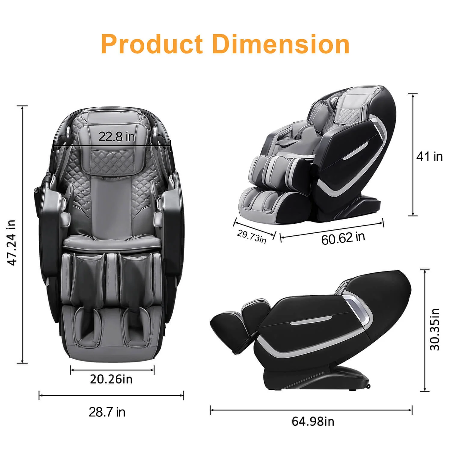 4D Massage Chair with Zero Gravity and Full Body Airbag Massage, Smart Body Scan - Image 12