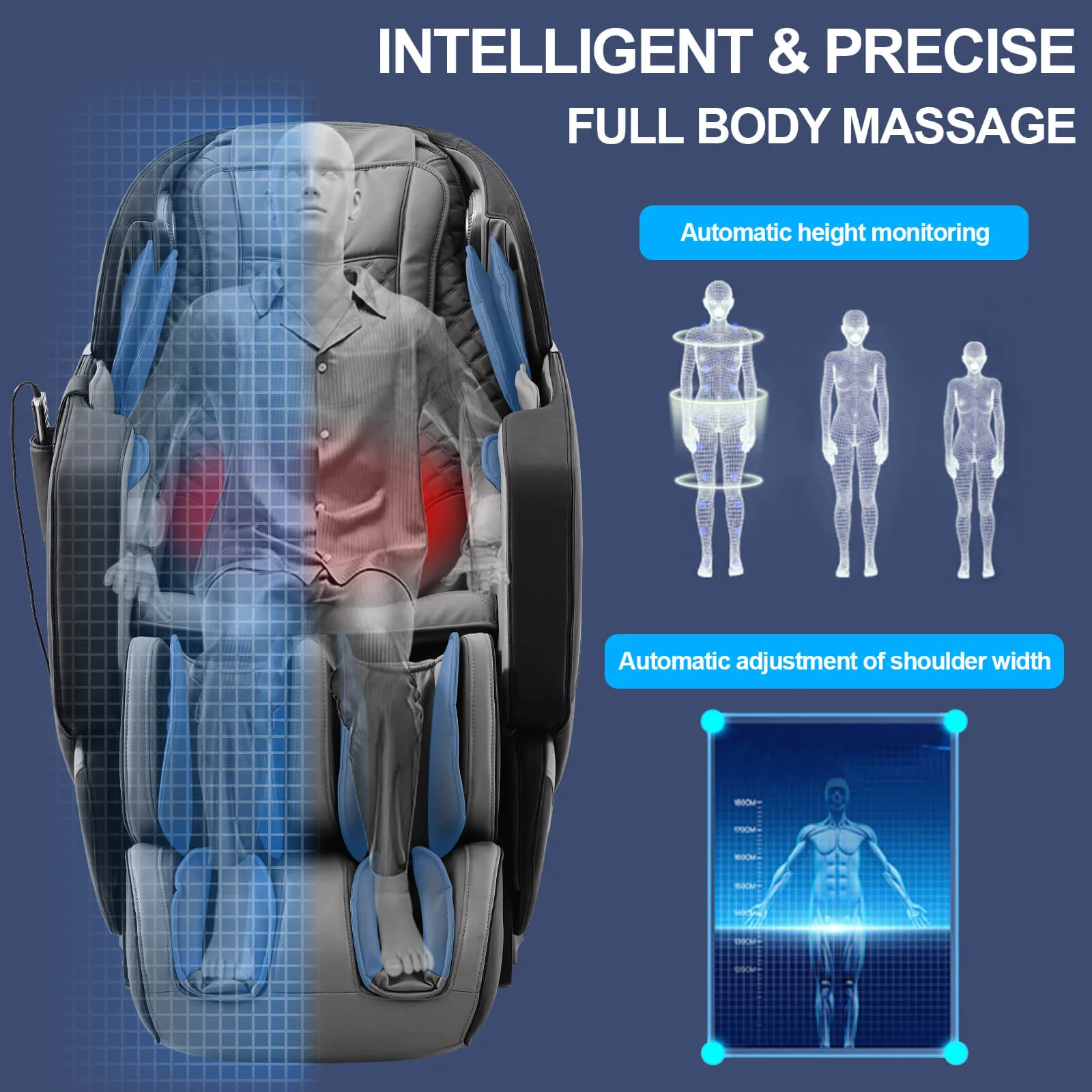 4D Massage Chair with Zero Gravity and Full Body Airbag Massage, Smart Body Scan - Image 3