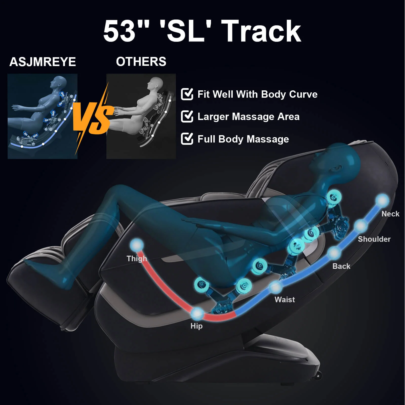 4D Massage Chair with Zero Gravity and Full Body Airbag Massage, Smart Body Scan - Image 5