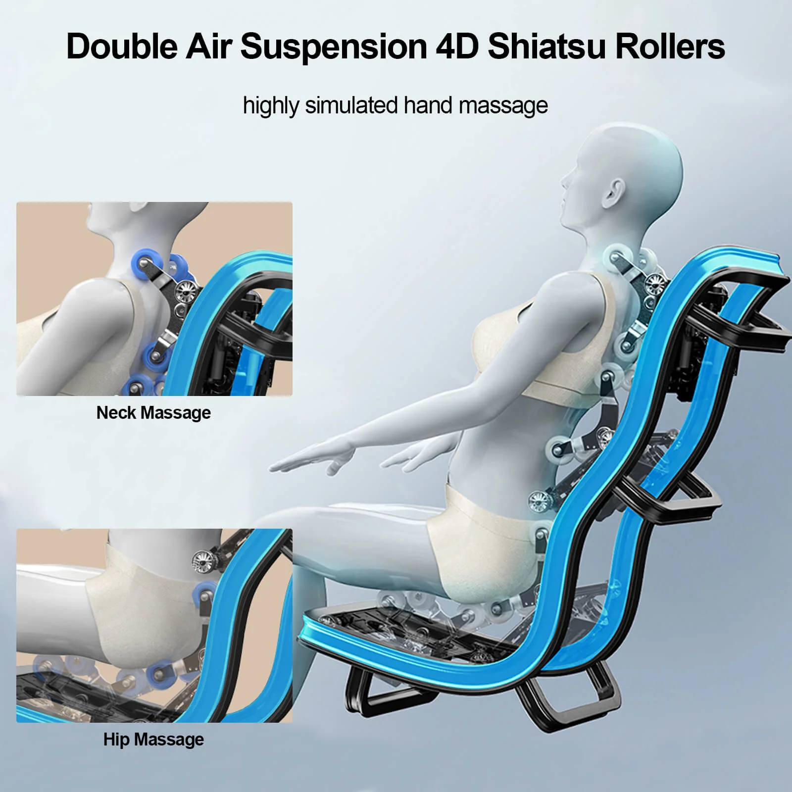 4D Massage Chair with Zero Gravity and Full Body Airbag Massage, Smart Body Scan - Image 6