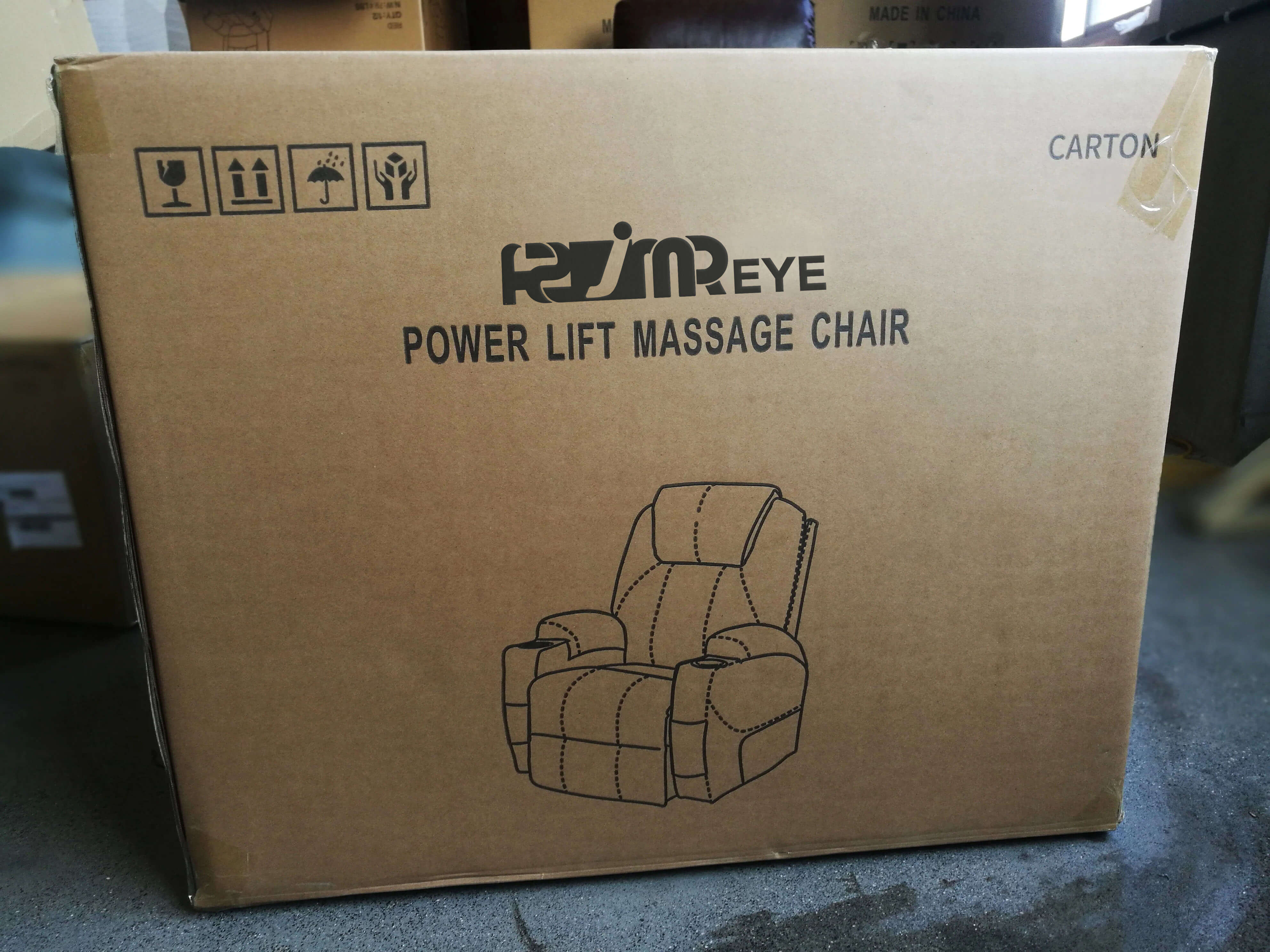 ASJMREYE Luxury Power Lift Recliner Massage Chair with Vibration Massage and Heating, Beige - Image 5