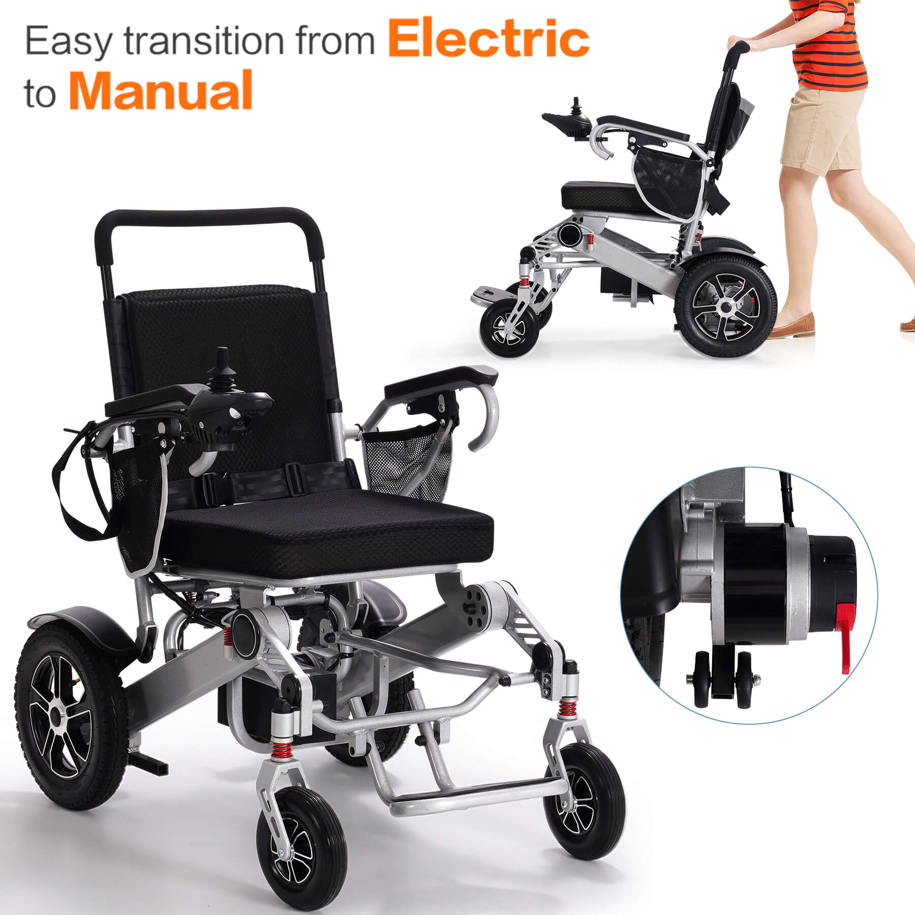 Power Wheelchair for Seniors and Disabled, Light-weight and Foldable, Suitable for All Terrain - Image 11
