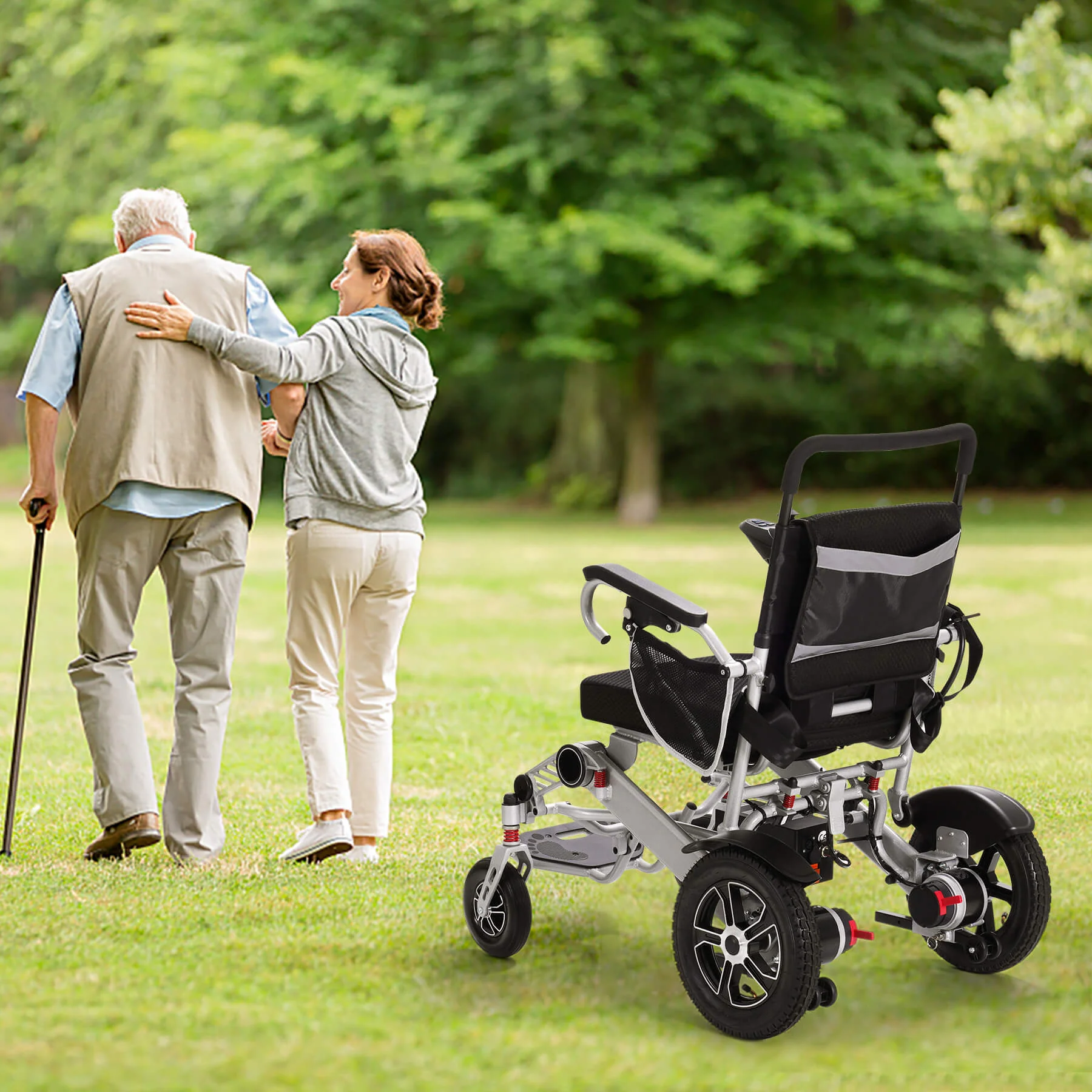 Power Wheelchair for Seniors and Disabled with 2 Batteries, 30 Miles Range, Light-weight and Foldable, All-Terrain - Image 4