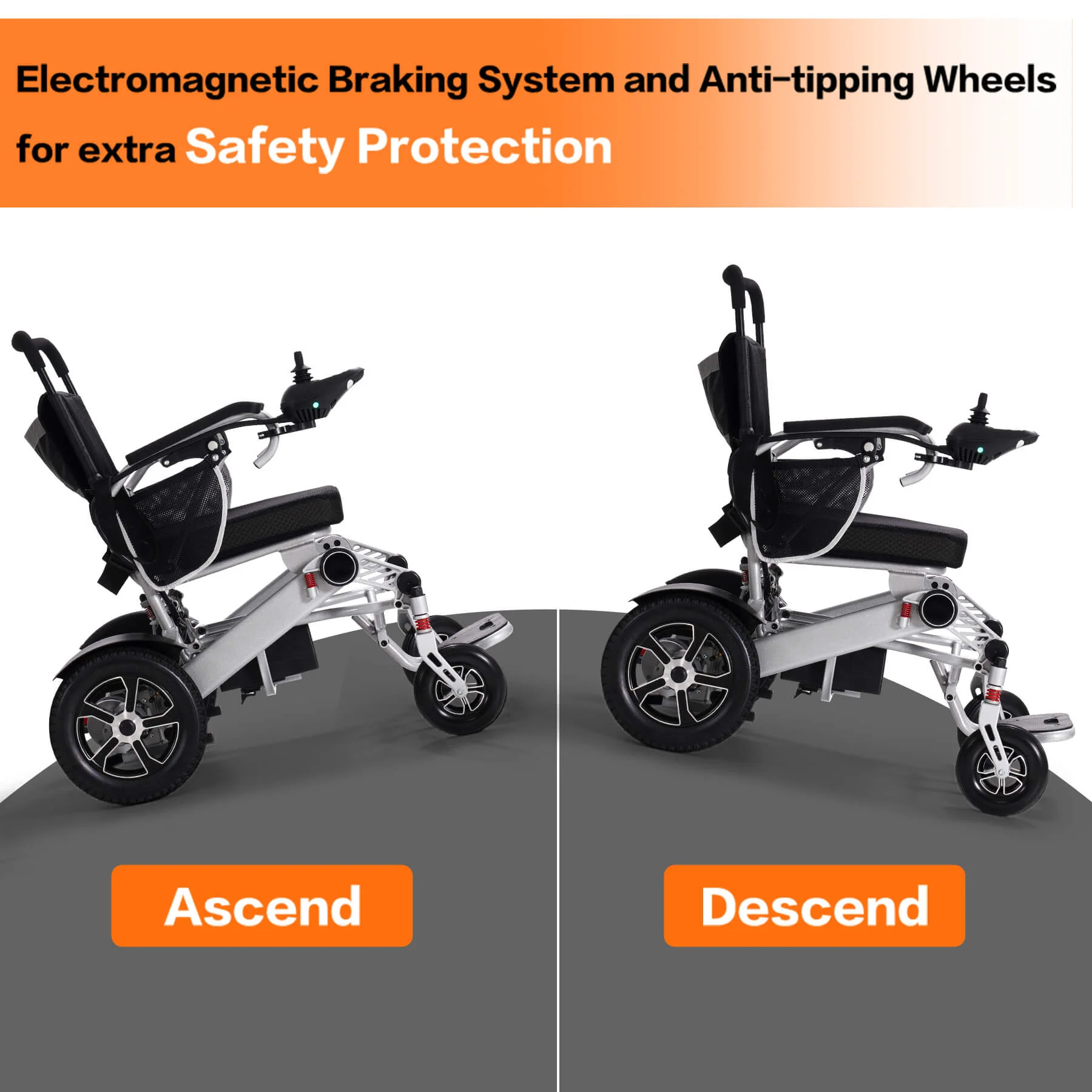 Power Wheelchair for Seniors and Disabled, Light-weight and Foldable, Suitable for All Terrain - Image 8