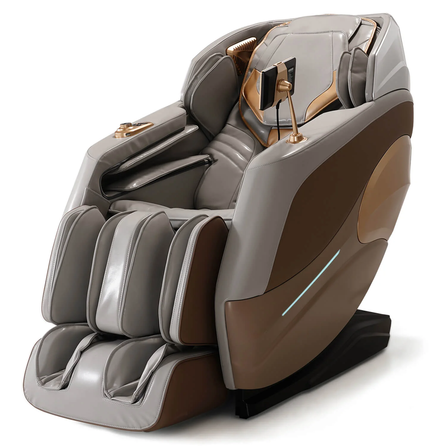 4D Zero Gravity Chair Full Body Massage Chair with Heating, Voice Control, Smart Scan Body, Gold - Image 15