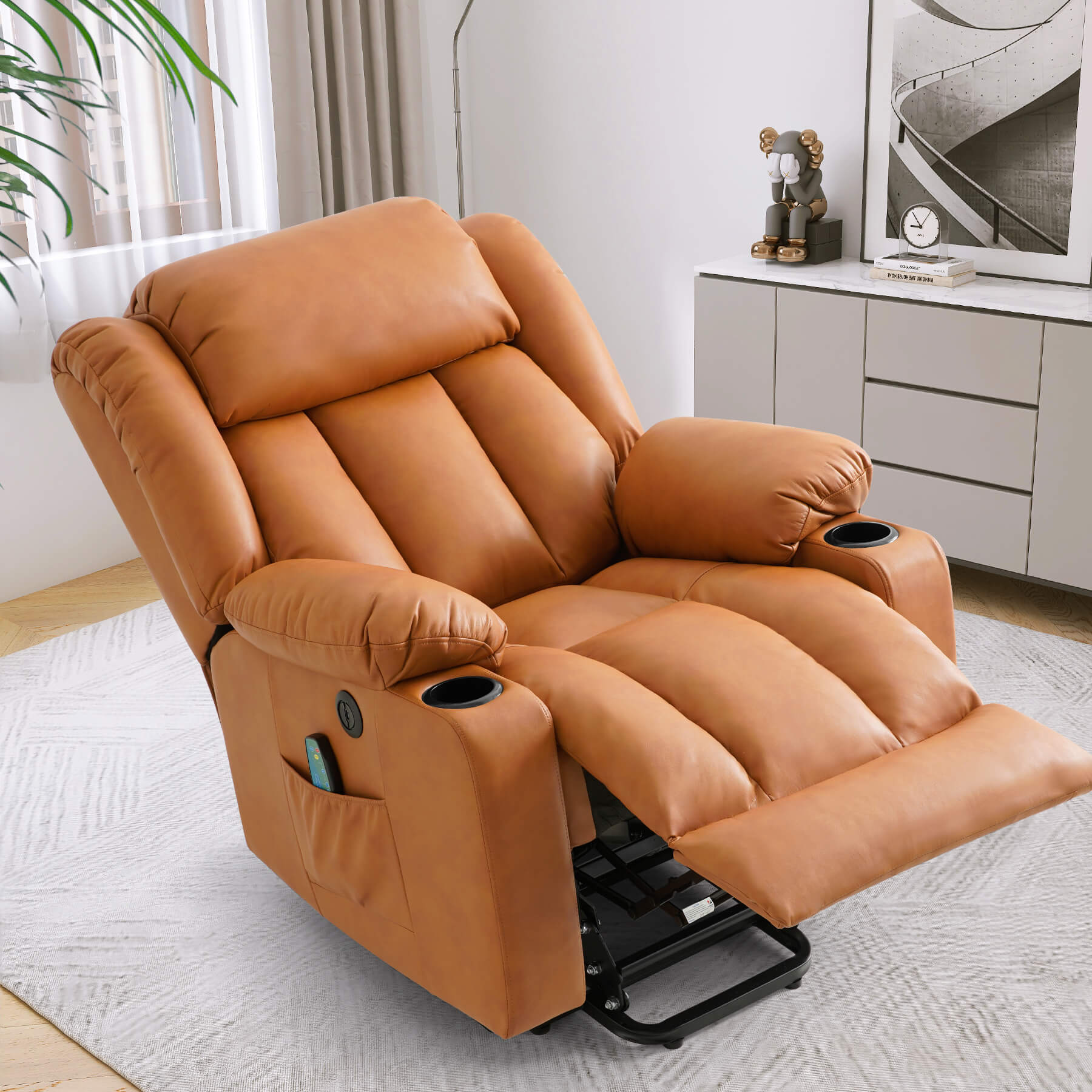 Luxury Power Lift Recliner Chair with Vibration Massage and Heating, with Cup Holders - Image 22