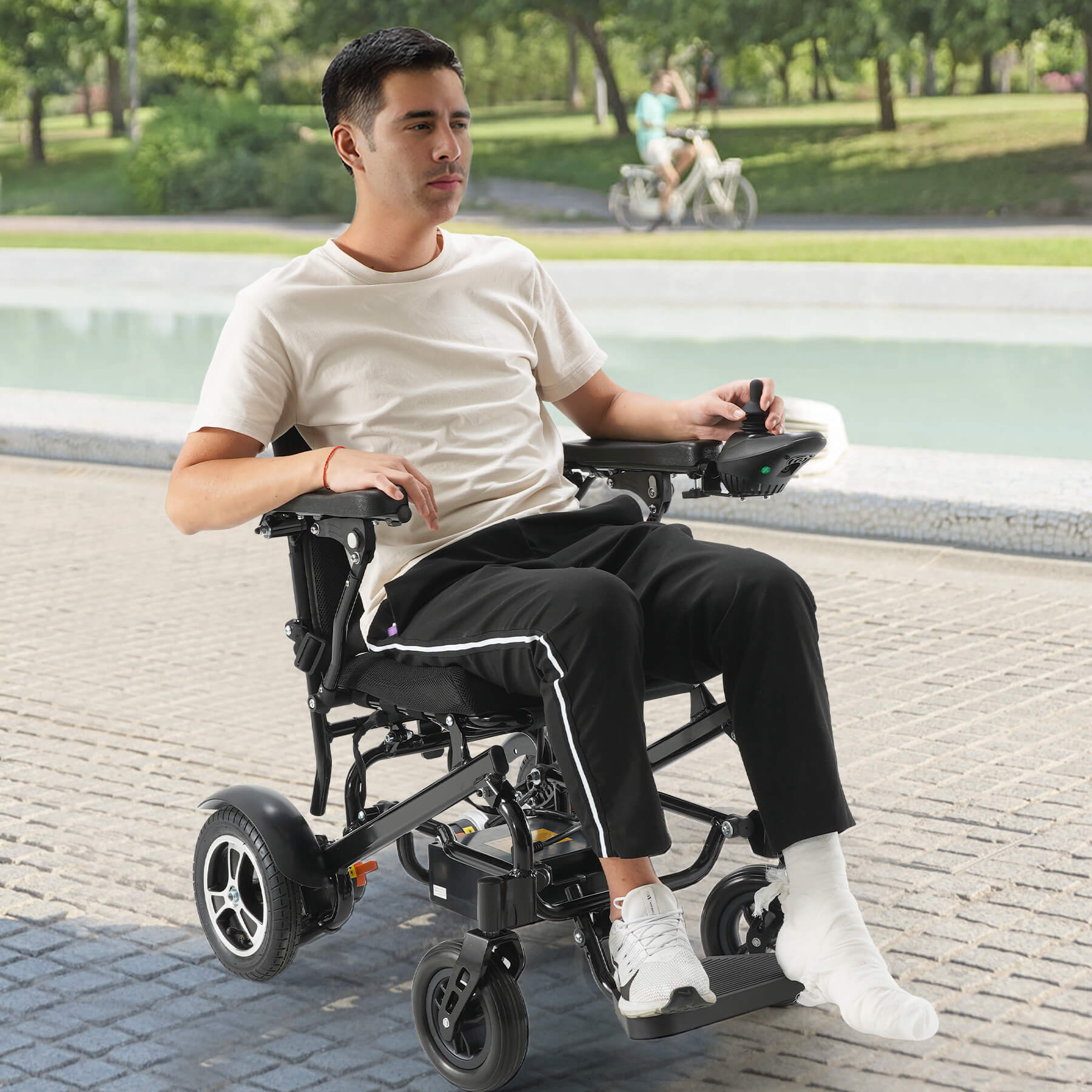 Electric Wheelchair for Adults and Disabled, 25 Miles Range, Ultralight 44LBS, Foldable for Travel, All Terrain - Image 11