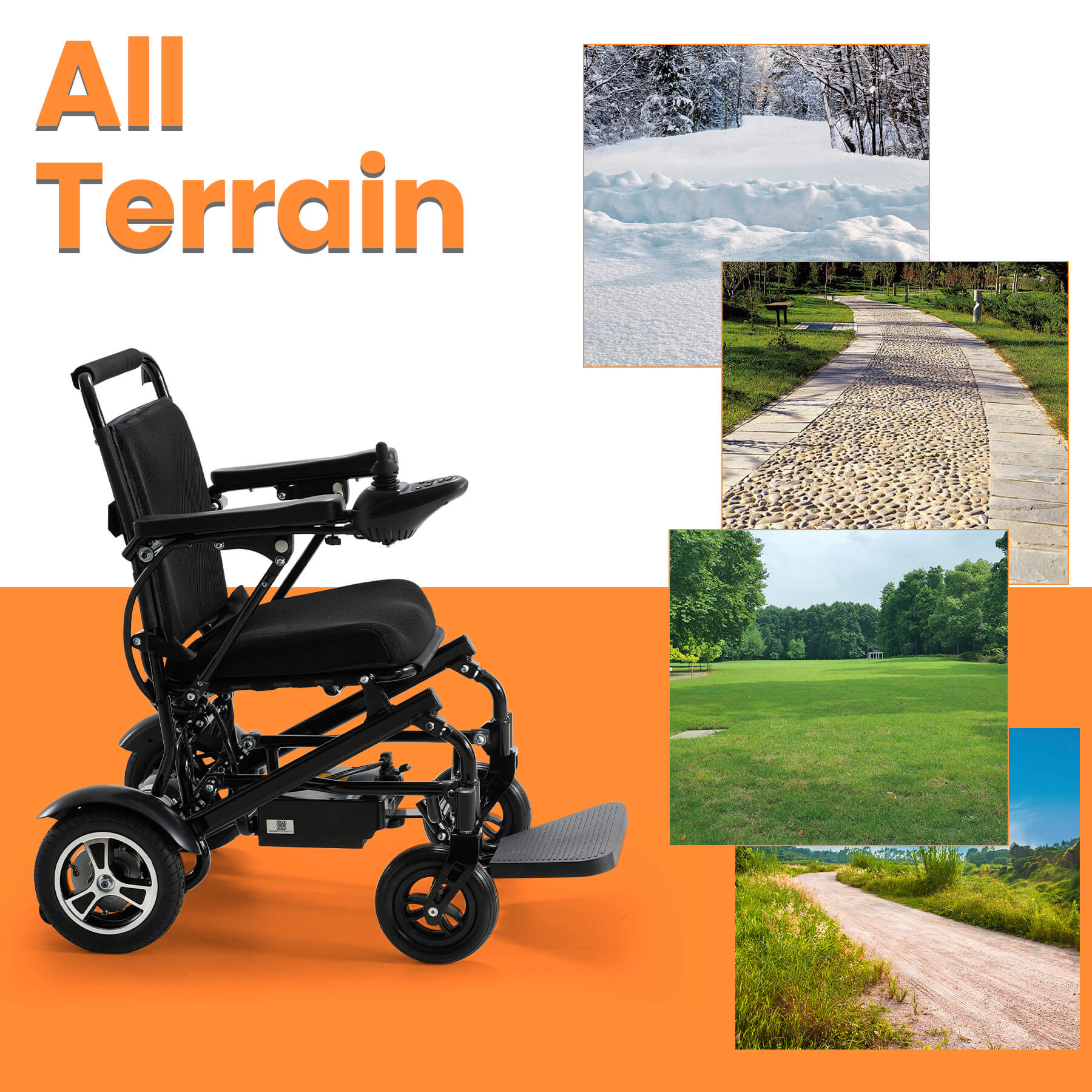 Electric Wheelchair for Adults and Disabled, 25 Miles Range, Ultralight 44LBS, Foldable for Travel, All Terrain - Image 12
